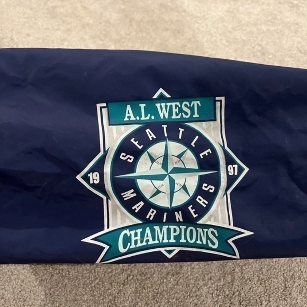 Vintage Seattle Washington mariners‎ 1997 championship duffle bag blue baseball